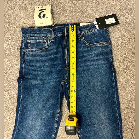 Rag & Bone Men’s Fit 2 Slim Authentic Stretch 30x30 Medium Blue Tripp - Picture 12 of 13